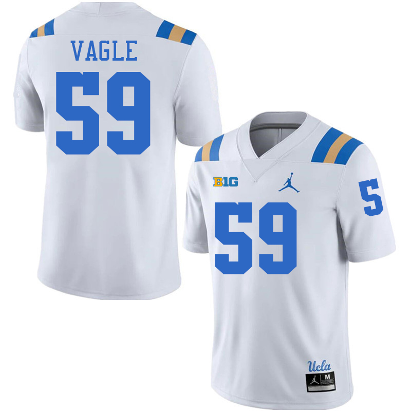 UCLA Bruins #59 Tannen Vagle Big 10 Conference College Football Jerseys Stitched Sale-White